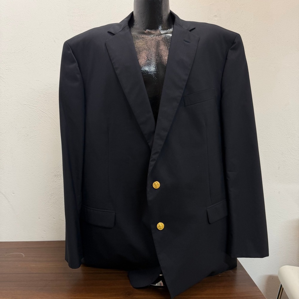 Brooks Brothers Madison Blazer Men 52 Navy Blue Vitale Barberis Canonico Sport